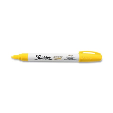Sanford Sharpie, PERMANENT PAINT MARKER, MEDIUM BULLET TIP, YELLOW 35554